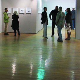 Attendees at the First Friday opening