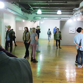 Attendees at the First Friday opening