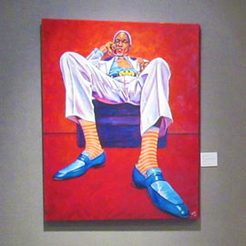 Artist Thea McElvy of Georgia won the Peoples Choice Award for Brian